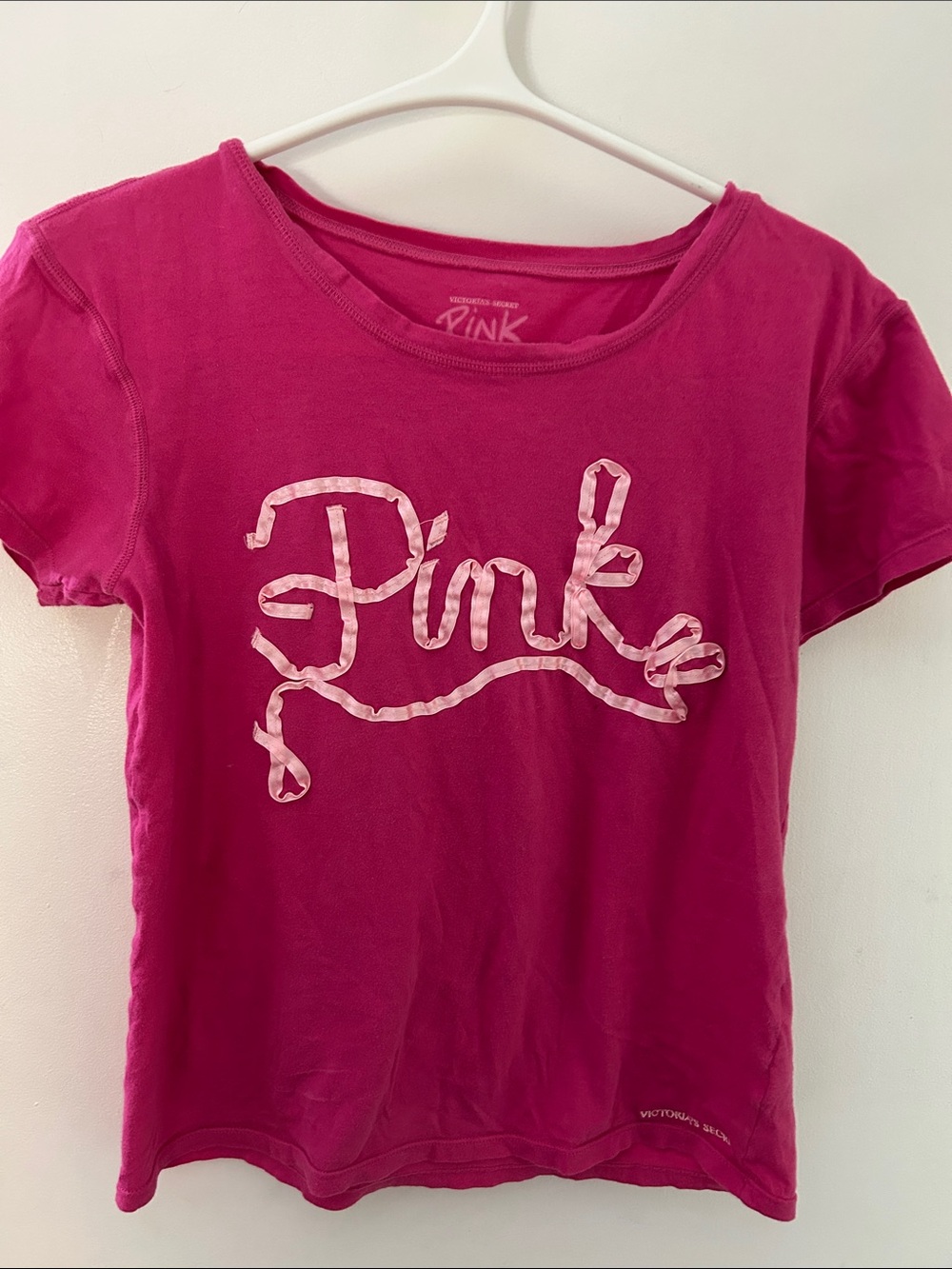 PINK Victoria's Secret Girls' Bright Pink Logo Tee